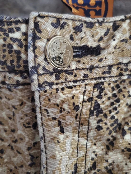 Tory Burch Women’s Super Skinny Jeans Snakeskin Print Size 29 - Picture 8 of 16